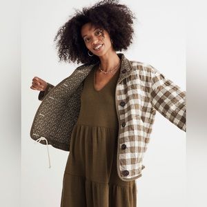 Madewell Reversible Quilted Jacket in Campden Daisies.